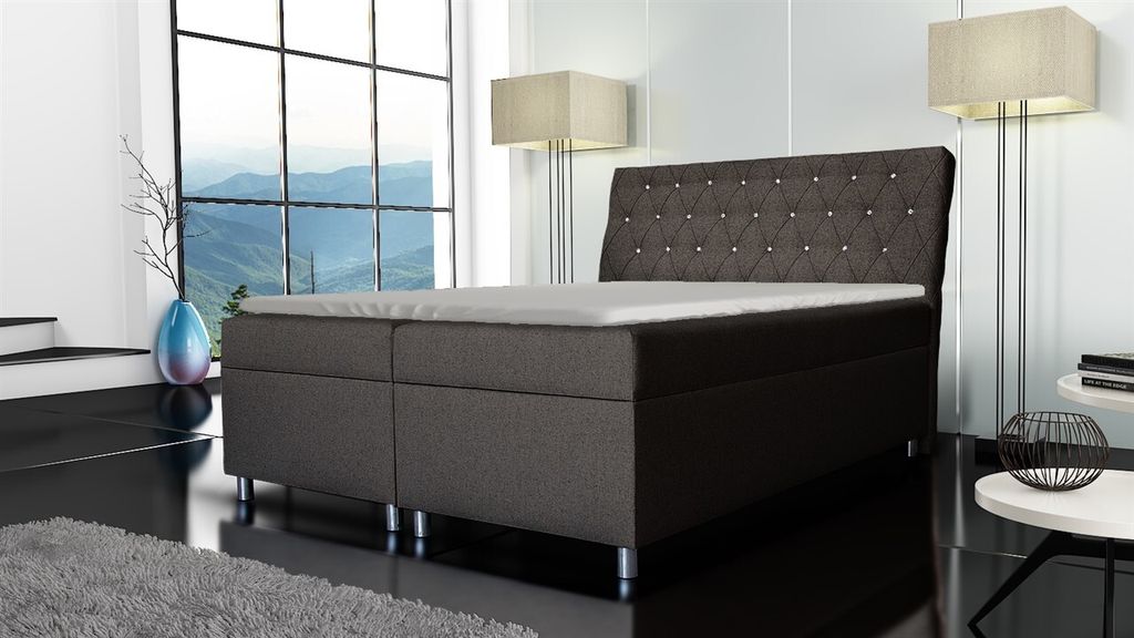 Boxspringbett Schlafzimmerbett AURON 200x200cm inkl.Bettkasten