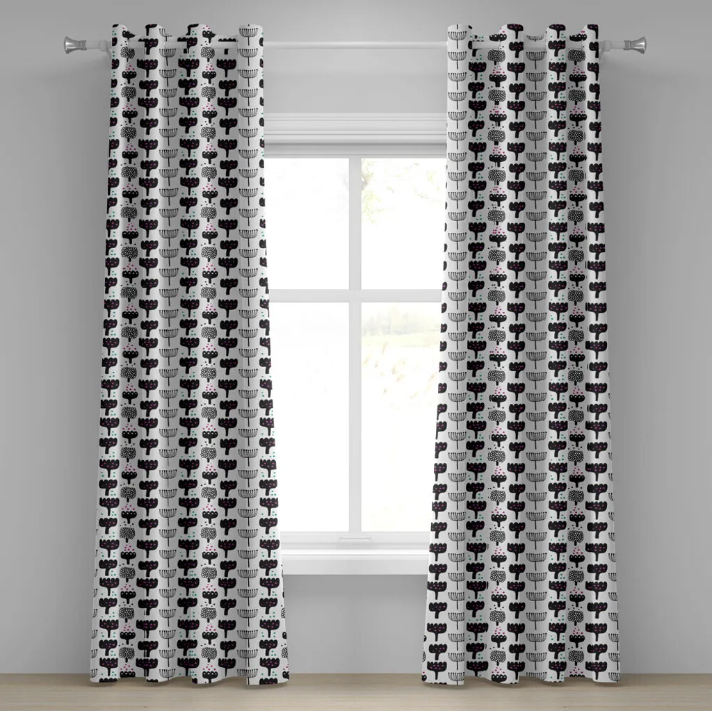 Rideau de salon style nordique floral pour une ambiance moderne cosy