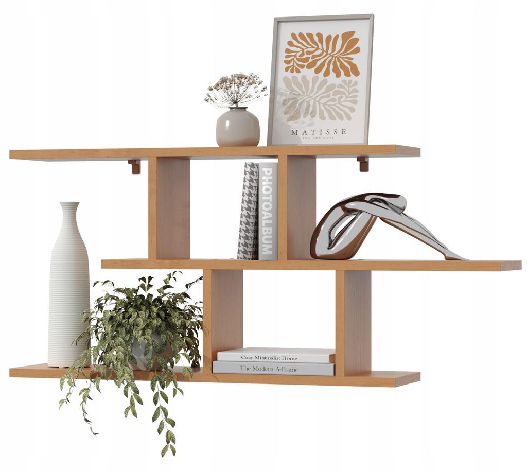 Wandregal Erle 100cm – Hängeregal aus MDF – Bücherregal für Wohnzimmer, Schlafzimmer, Küche