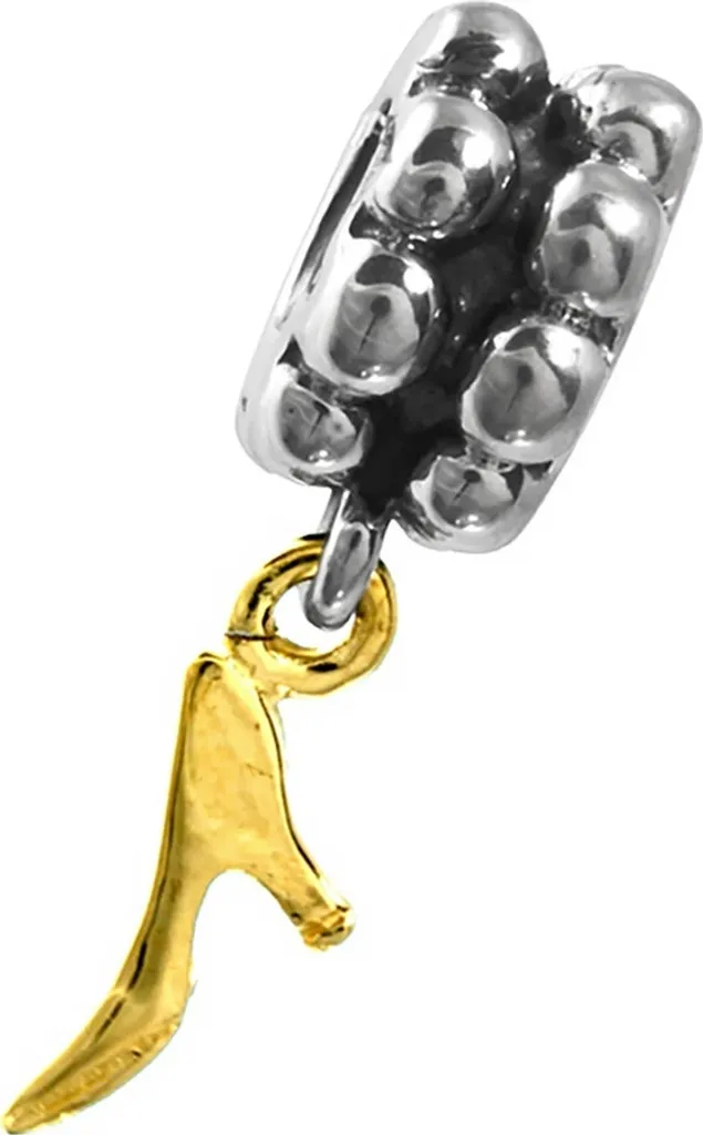 Charm Triangulaire Stiletto pour Bracelet Européen - Perle BDBG11 Argent