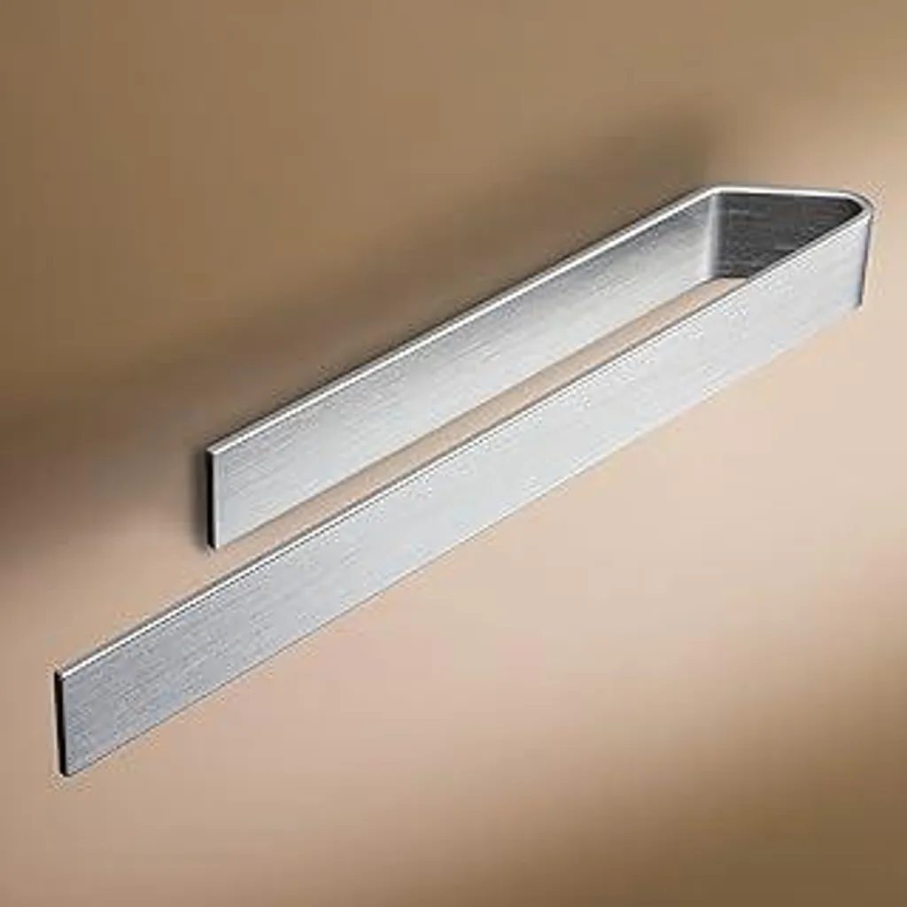 Supporto Adesivo Bagno Argento 40cm | Portasciugamani Cucina No Fori