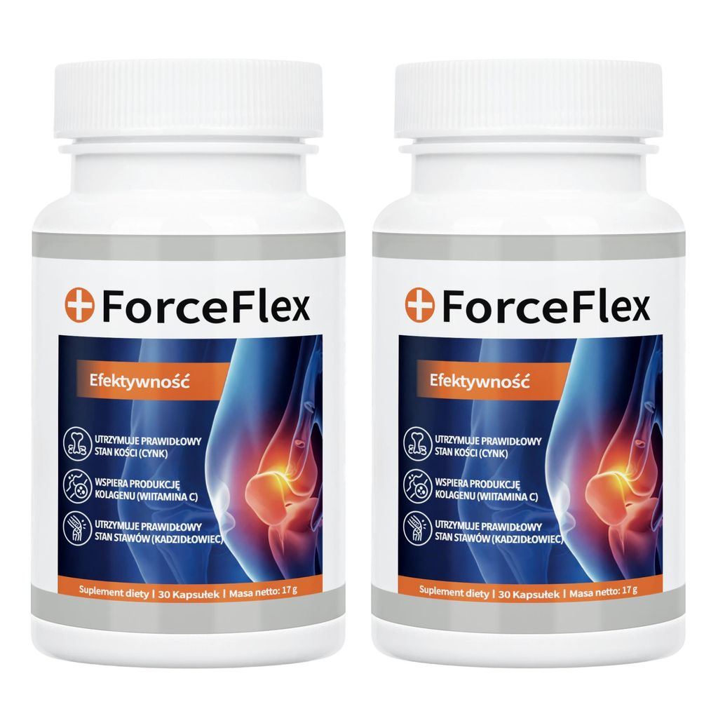 2x ForceFlex – Nahrungsergänzungsmittel zur Unterstützung von Gelenken und Knochen, 30 Kapseln