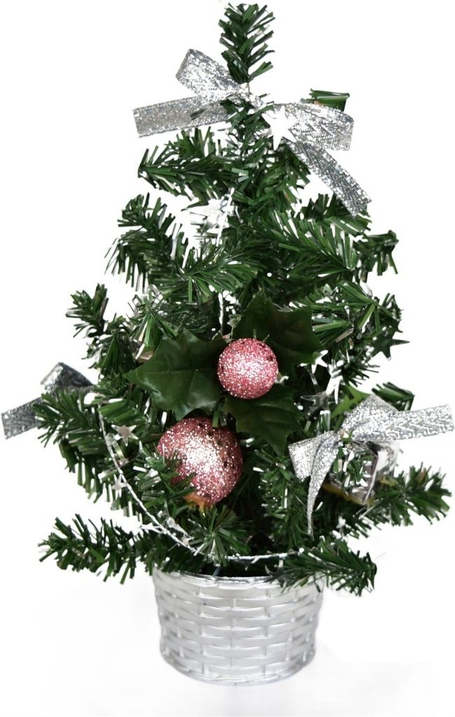 Baum dekoriert rosa 25 cm