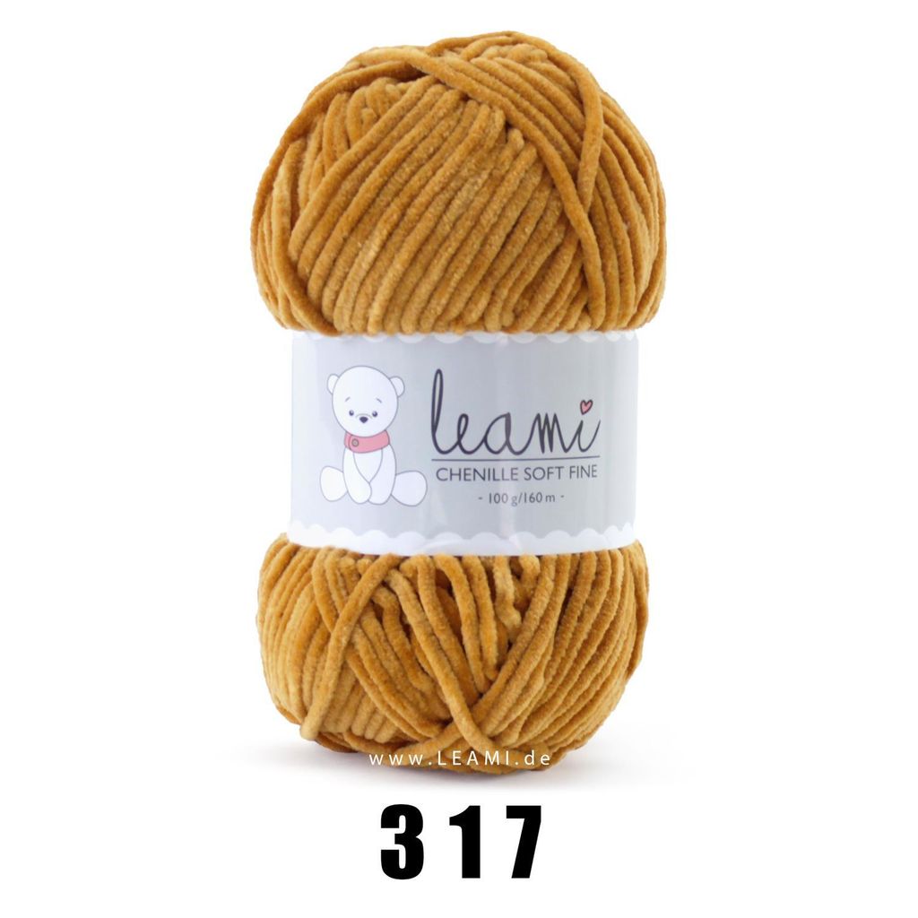 LEAMI Chenille soft FINE (100g/160m) 317 zimt