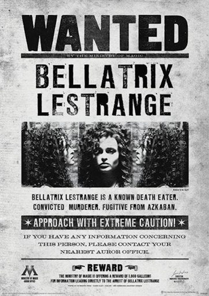 Harry Potter - Bellatrix Wanted - Stampa artistica - 30x40 Immagine del prodotto 