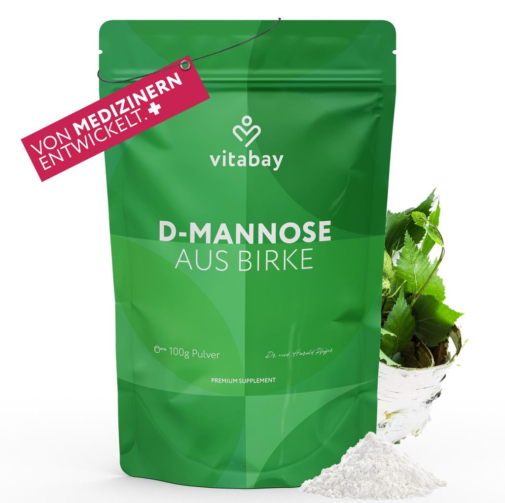 Vitabay D-Mannose Pulver aus Birke - 100 g veganes Pulver - Produktbild 