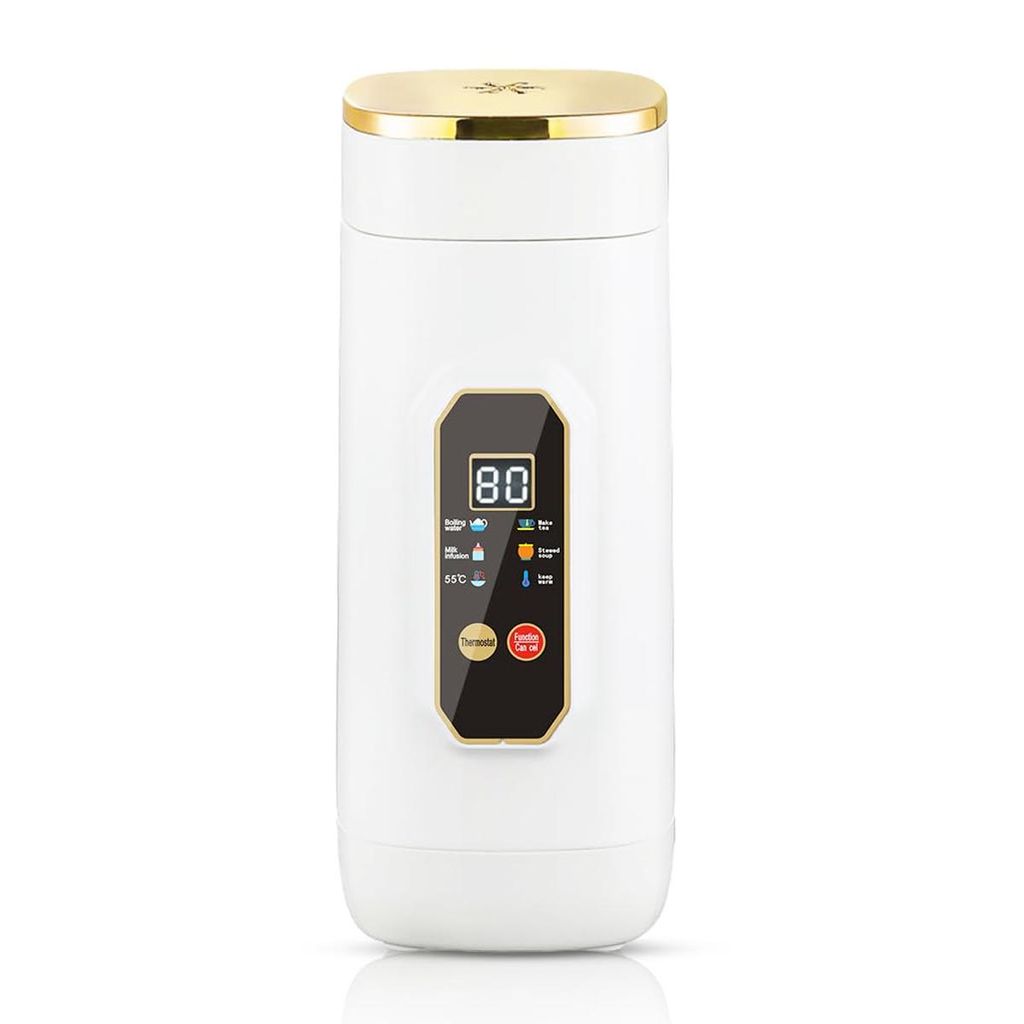 Thermosbecher, Reisewasserkocher Edelstahl 304, mini tragbar, kocht in 15 Sekunden, 37-95°C, für verschiedene Anlässe