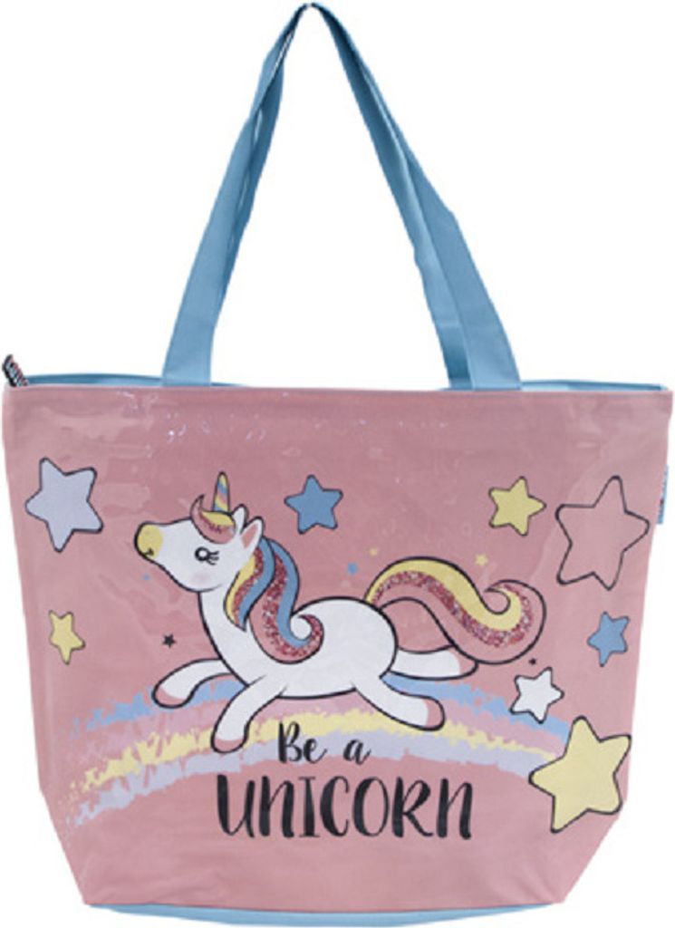 Einhorn Umhängetasche Tasche Beutel Tragetasche 42x40cm Produktbild 