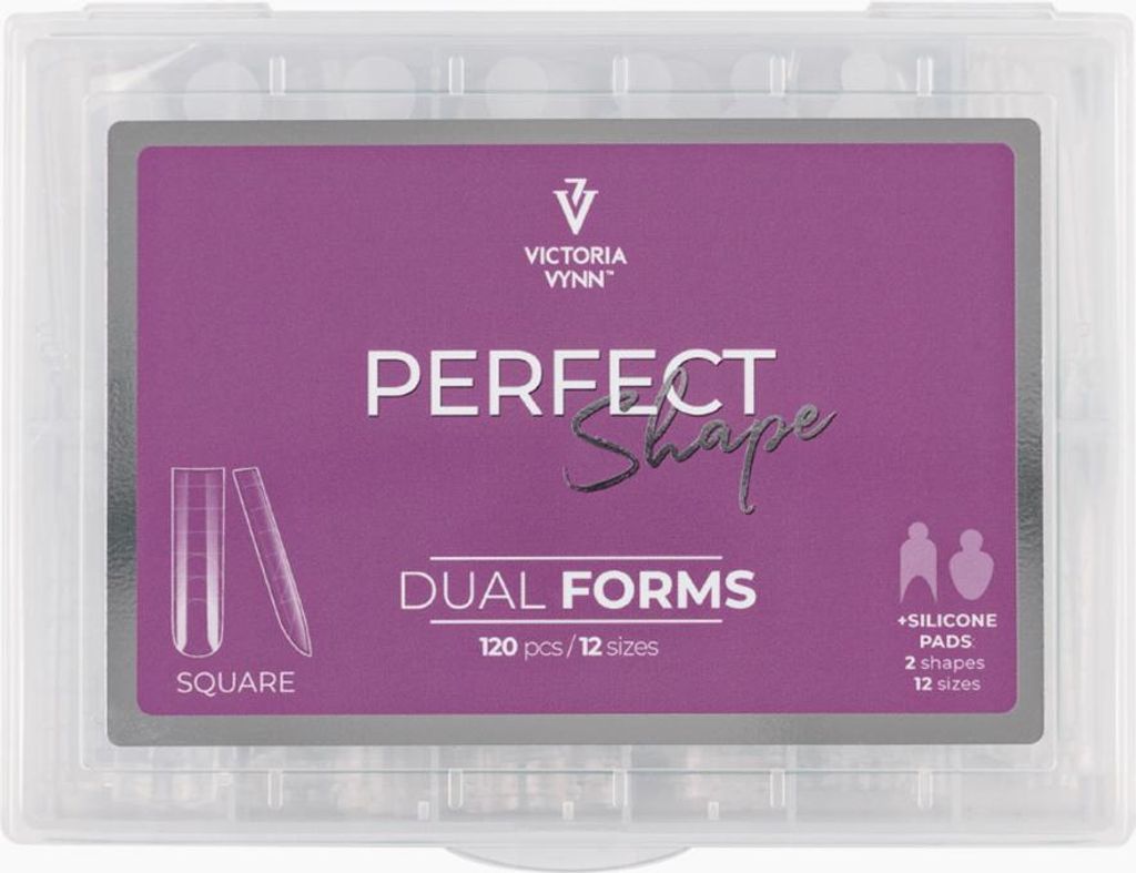 Perfekt Geformte Quadratische Nagelformen 120 Stück /12 Produktbild 