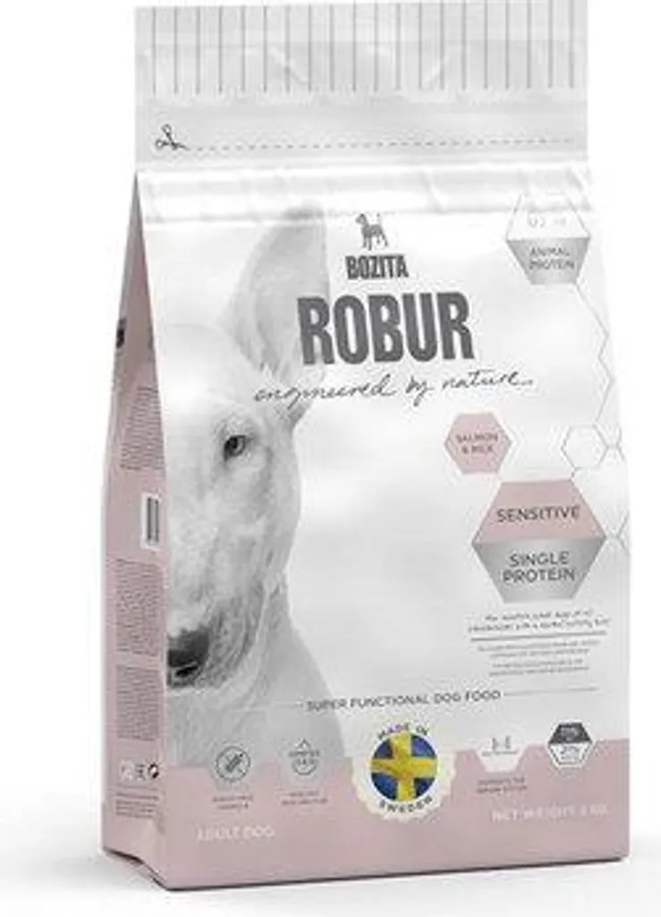 Bozita Robur Adult Sensitive Grain Free Saumon et Riz 3kg Croquettes