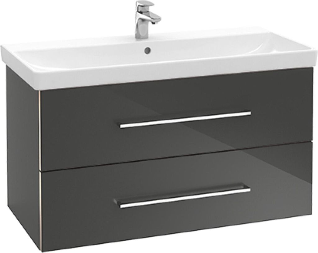Villeroy & Boch Avento Waschtischunterschrank, 2 Auszüge, 980x514x484mm, Griff chrom Glanz, A89200VR
