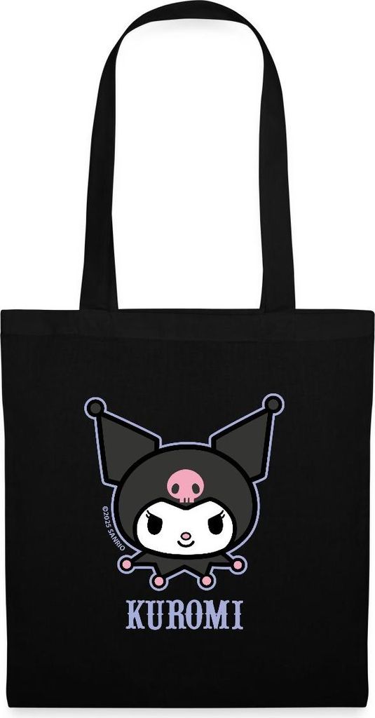 Spreadshirt Kuromi Portrait Stoffbeutel, One size, Schwarz