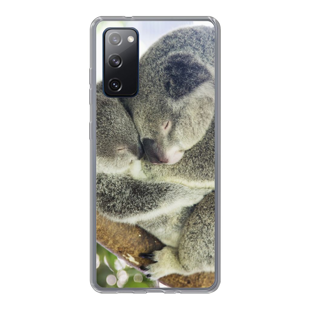 MuchoWow Handyhülle Schutzhülle Hülle für Samsung Galaxy S20 FE Koalas - Knuddeln - Tiere - Jungen - Mädchen Silikon Softcase Handy Hülle -...