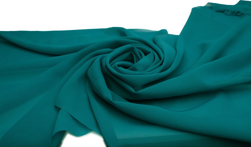 Glatter Chiffon, Voile-Stoff, Türkis, 50 x 150 cm Produktbild 