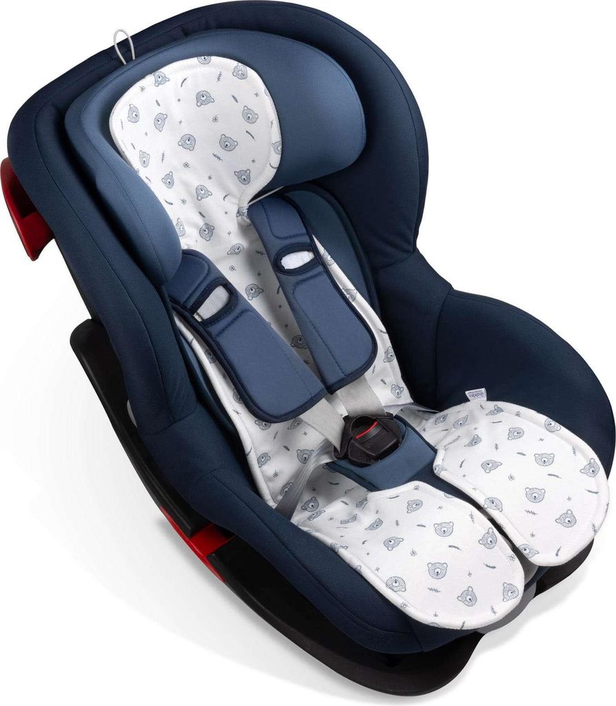 Anti-Schwitz-Einlage für Kinderautositz - Teddy Bear Blue
