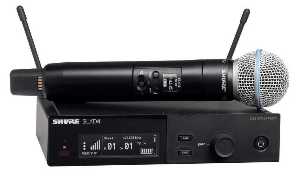 Shure SLXD2/B58=-G59 - ručný vysielač s kapsulou Beta®58A, Obrázok produktu 