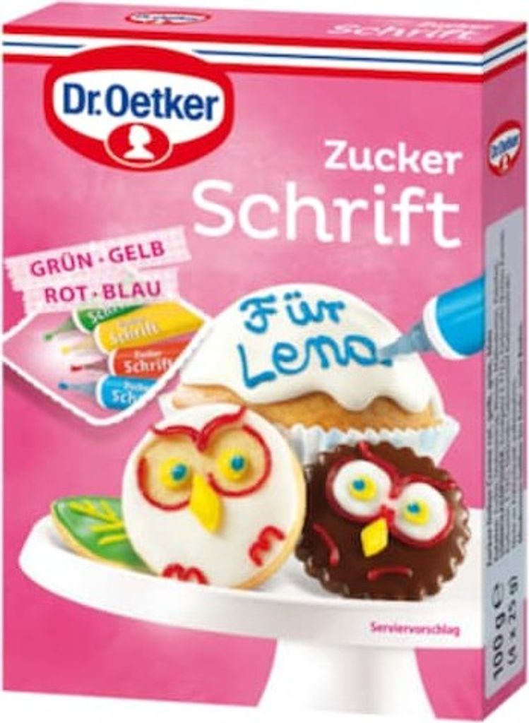 Dr. Oetker Zuckerschrift, 4 Farben- blau, gelb, rot, grün Produktbild 6