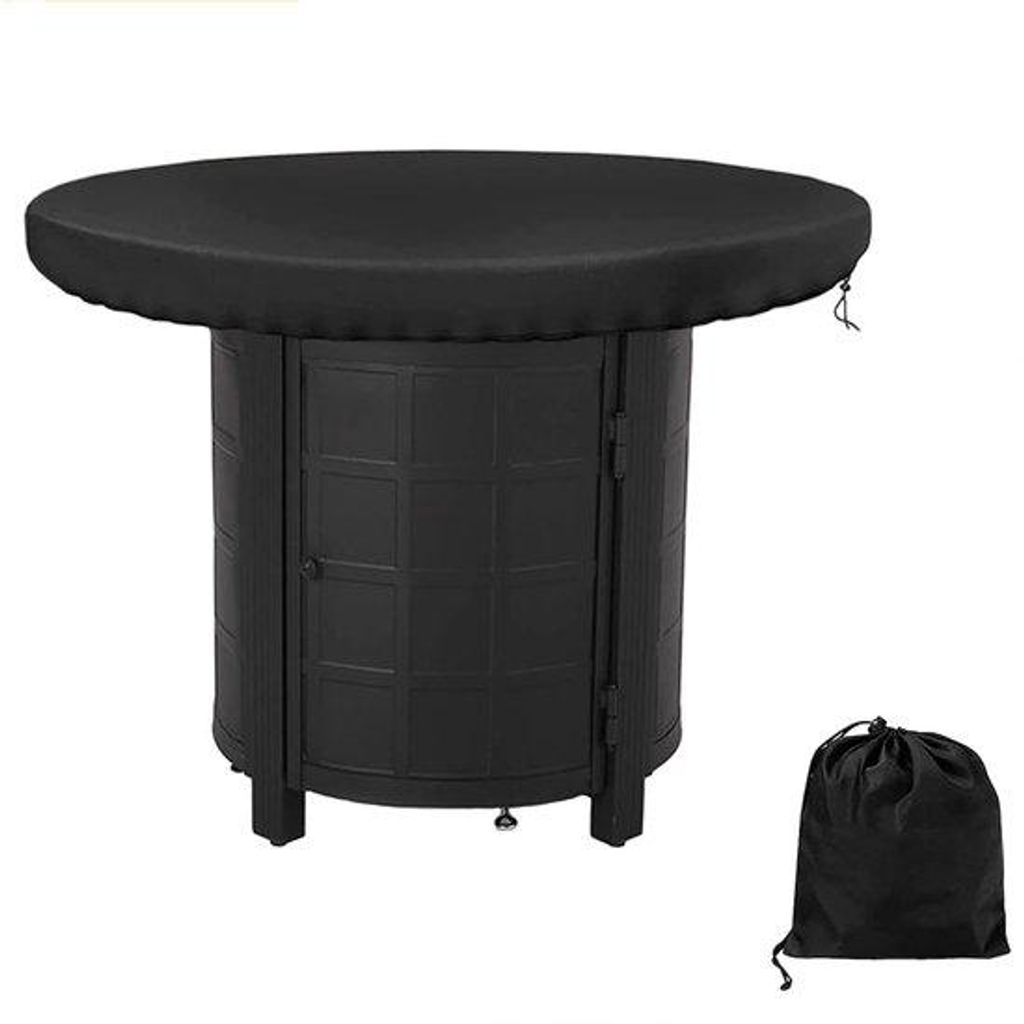 Rundes Grillabdeckungsetui aus 420D Wasserdicht-Material, schwarz, 80 cm