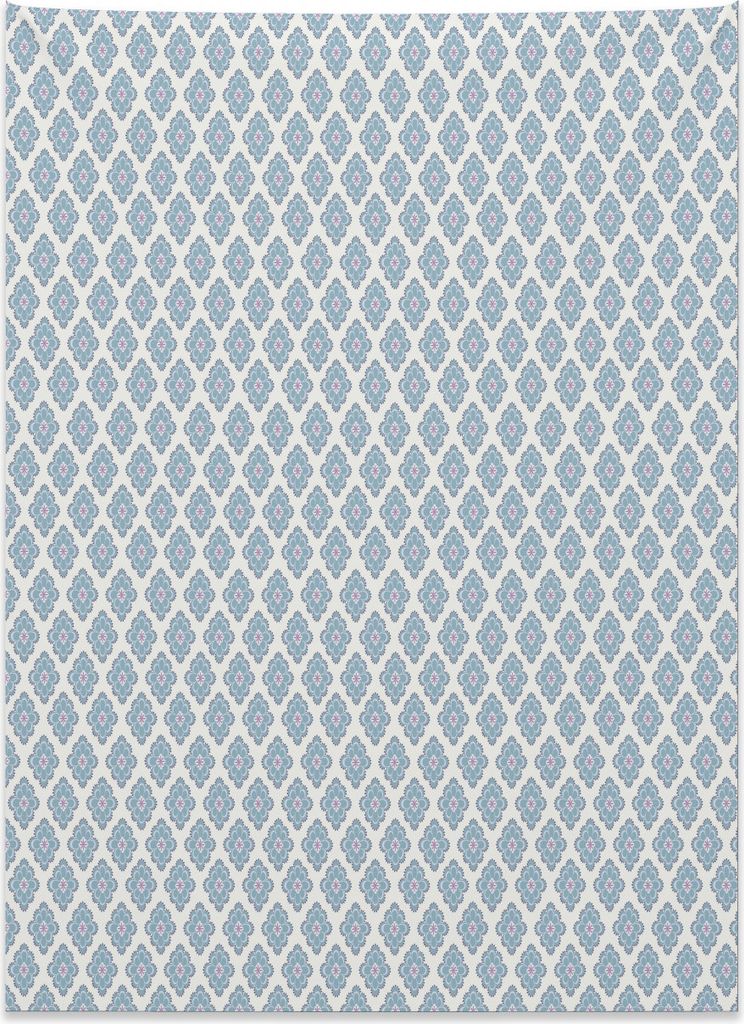 Abakuhaus Shabby Chic Wandteppich, Viktorianisches Muster aus Weiches Mikrofaser Stoff Kein Verblassen Klare Farben Waschbar, 110 x 150 cm, Blaugra...