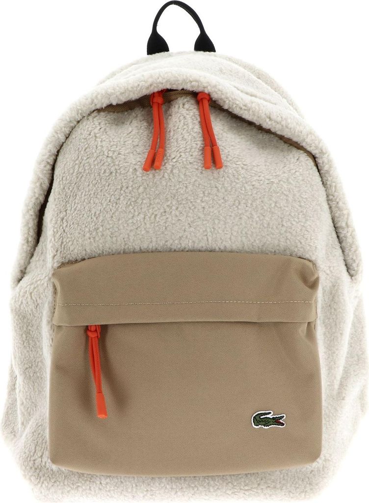 LACOSTE Freizeitrucksack Rucksack mit Laptopfach Backpack Colorblock Natural Beige creme