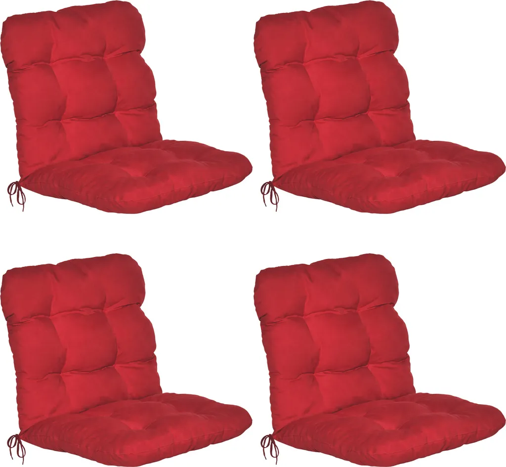 Set 4 Cuscini Beautissu Flair NL 100x50x8cm per Sedie Esterno Basse