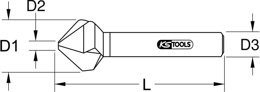 KS TOOLS 336.0146 HSS Co Kegel- und Entgratsenker 120°, 10,4mm