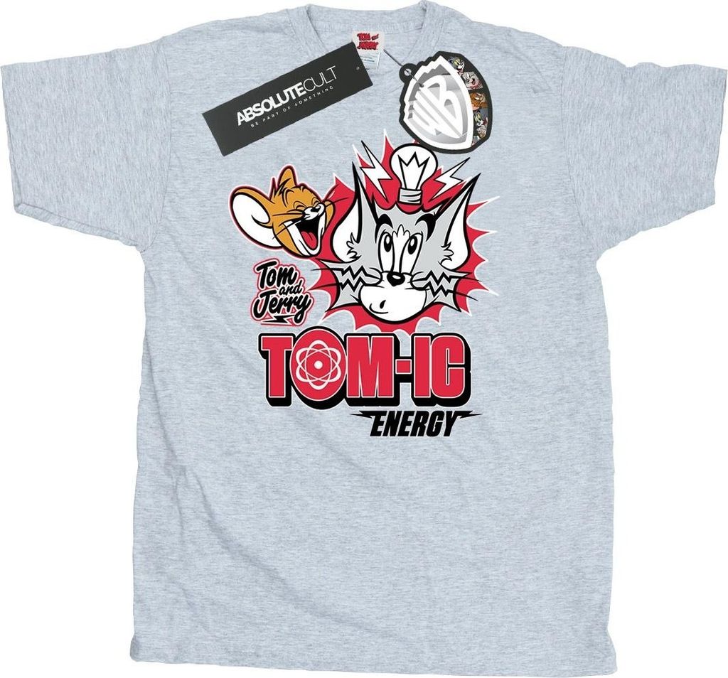 Tom And Jerry - "Tomic Energy" T-Shirt für Herren BI52092 (3XL) (Grau)