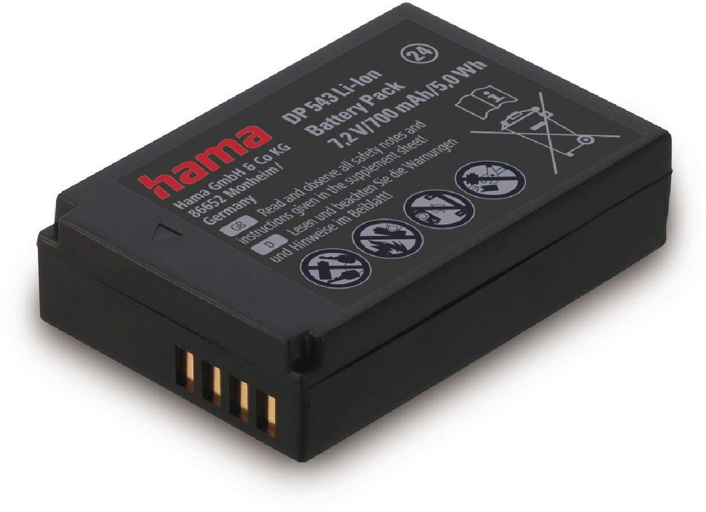 Hama DP 543, Canon, 700 mAh, 7,2 V, Lithium-Ion (Li-Ion) Produktbild 