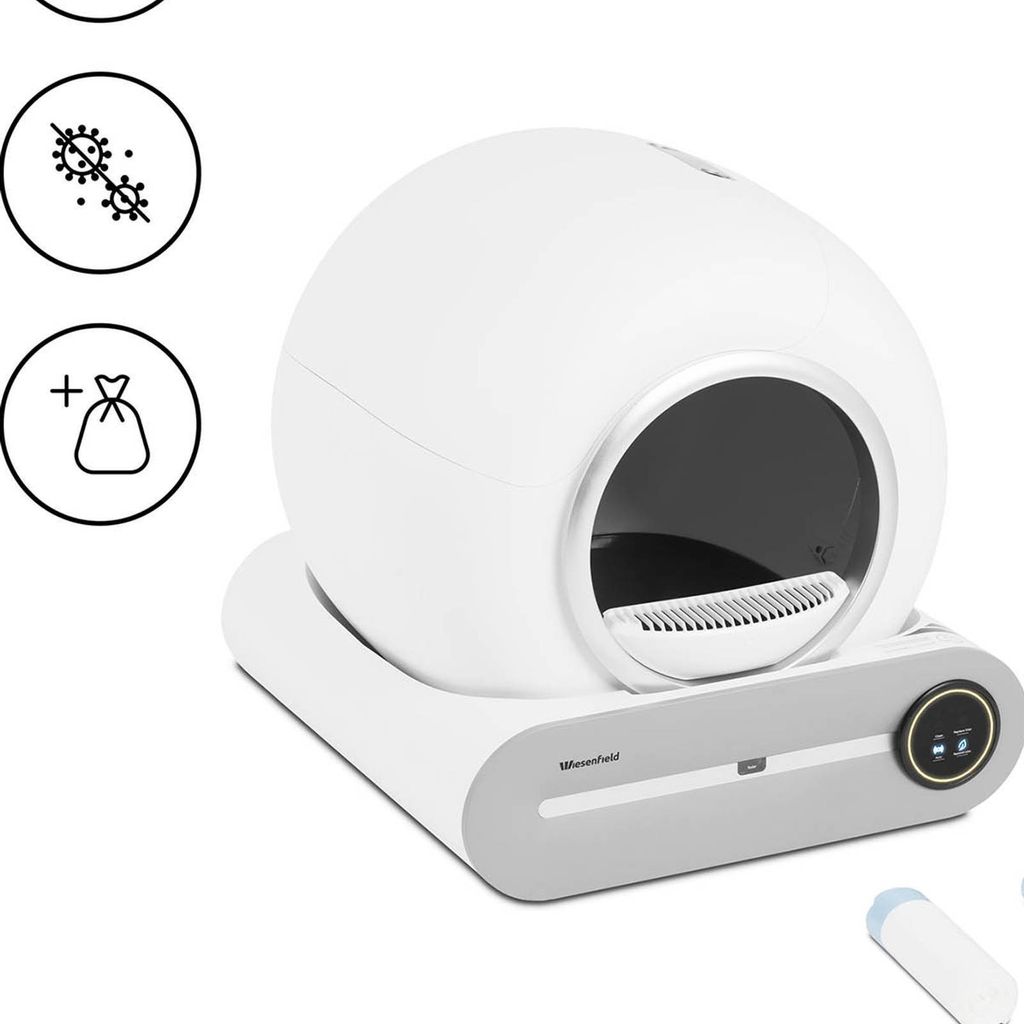 Wiesenfield Selbstreinigendes Katzenklo - App-Steuerung - Ø 25 cm Öffnung - Plasmasterilisation