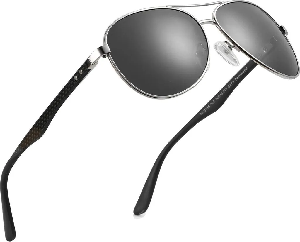 Lunettes de soleil anti-éblouissement aviateur carbone confort durable