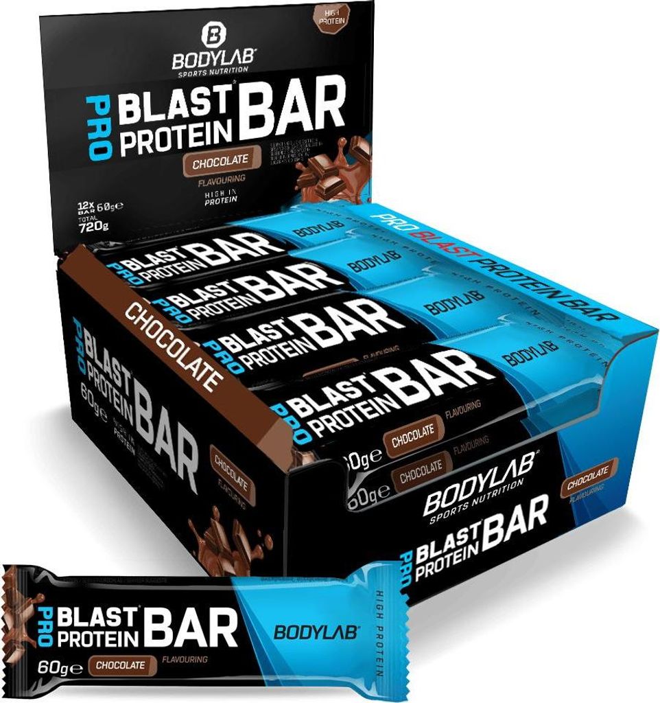BODYLAB Pro Blast Protein Bar - 12x60g - Schokolade Produktbild 