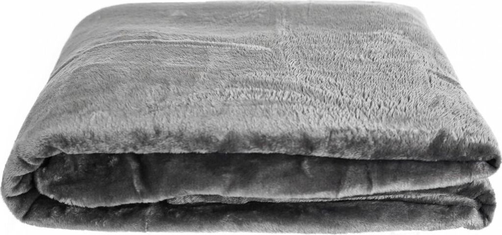 Kuschelige Decke 150x200 cm Fleecedecke Wohndecke aus Polyester Tagesdecke Anthrazit