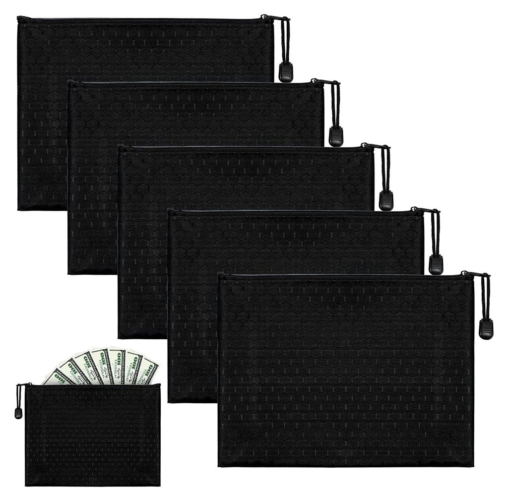 5 Stück Geldbeutel Geldtasche, Geldtaschen Banktasche, Oxford Dokumententasche mit Reißverschluss, Zipper Beutel, Kosmetiktasche Geldtasche für ...