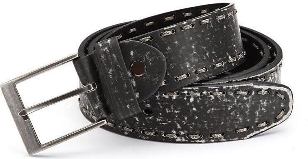 Herren Gürtel Braun Schwarz Breiter-Gürtel; Schwarz 105 cm