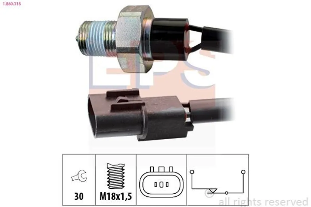 Interruttore Retromarcia EPS 1.860.318 per Hyundai H-1 Cargo TQ - Ricambio OEM