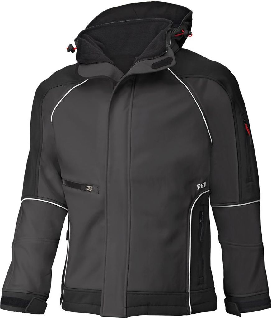 FHB Softshell-Jacke Walter Größe XXL anthrazit-schwarz 96% Polyester , 4% Elasthan - 78518 FB.1221