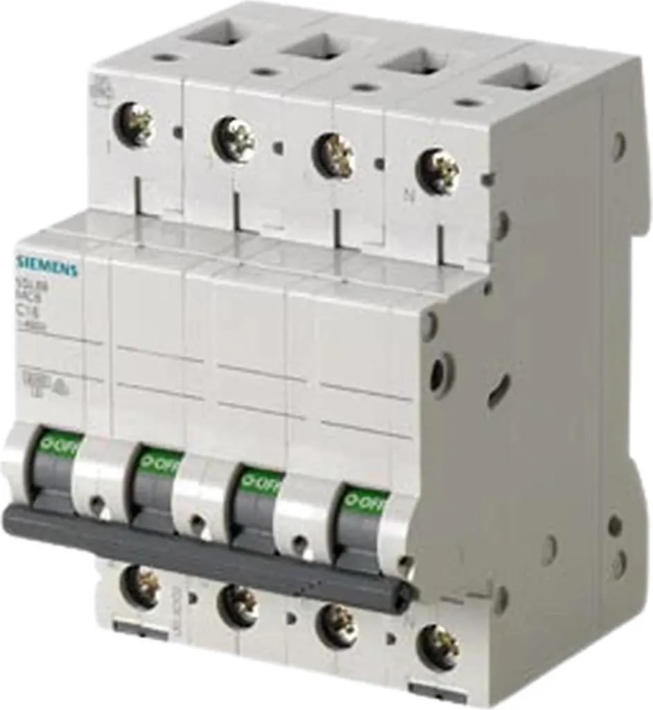 Disjoncteur Siemens 5SY6 400V 6kA 3P+N Courbe C 16A pour Tableau