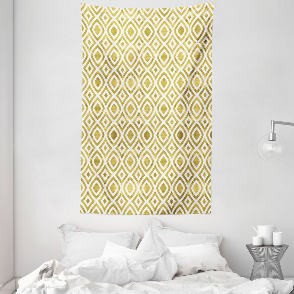 ABAKUHAUS Geometrisch Wandteppich und Tagesdecke, Konvexer und konkaver aus Weiches Mikrofaser Stoff Waschbar ohne Verblassen Digitaldruck, 140 x 2...