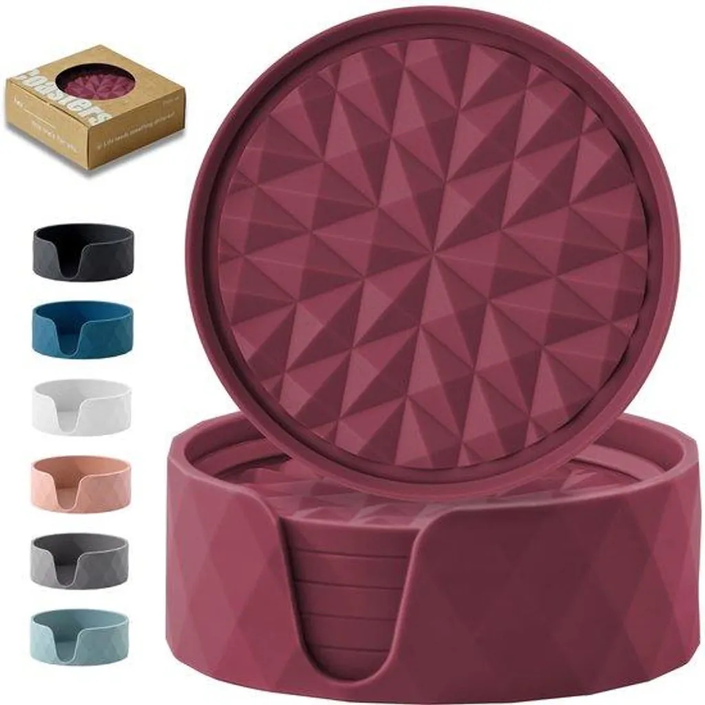 Dessous-de-plat silicone rouge antidérapant : stop aux rayures table