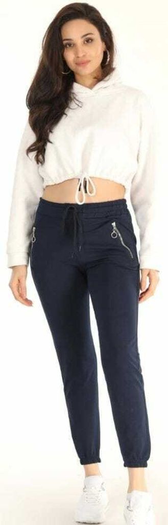 Damen Jogginghose Sporthose Marineblau S Trainingshose Pyjama Freizeit Baumwolle Warm P-66