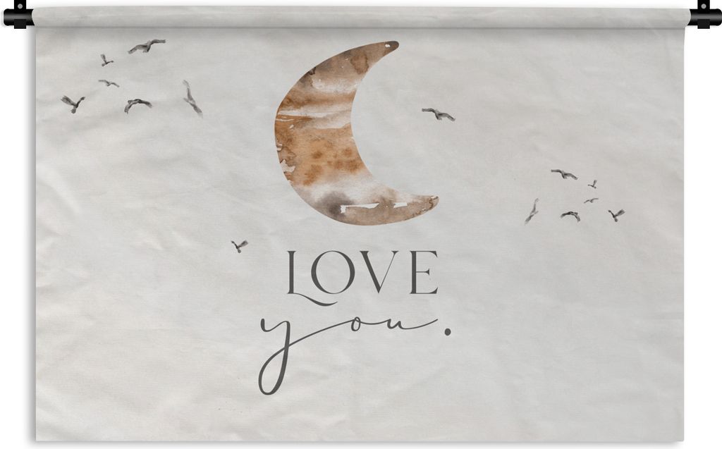 MuchoWow Wandteppich Wandbehang Zitate - Sprichwörter - Kinder - Liebe dich - Jungen - Mädchen - Kinder 60x40 cm Tapisserie Dekoration Wandtuch...