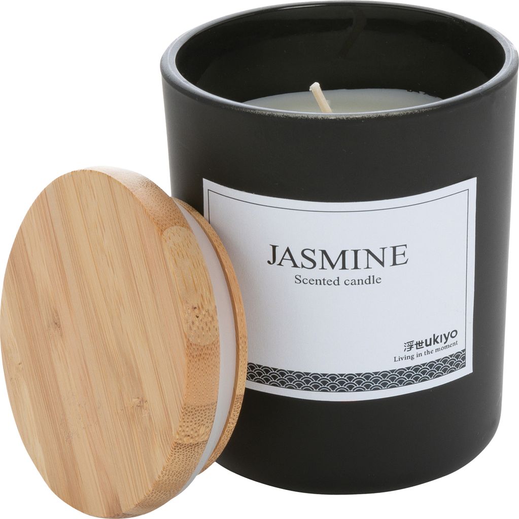 Ukiyo - Duftkerze "Deluxe", Jasmin XD192 (11,3 cm x 8,4 cm) (Schwarz)