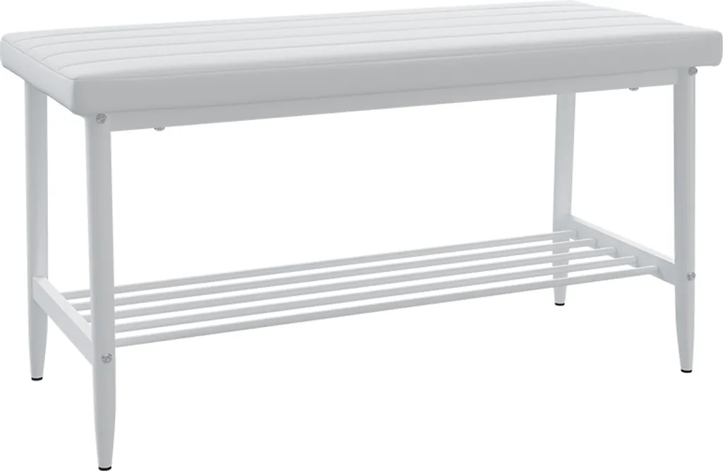 Banquette blanche 85x35cm Vicco Grand : la solution pour un couloir rangé