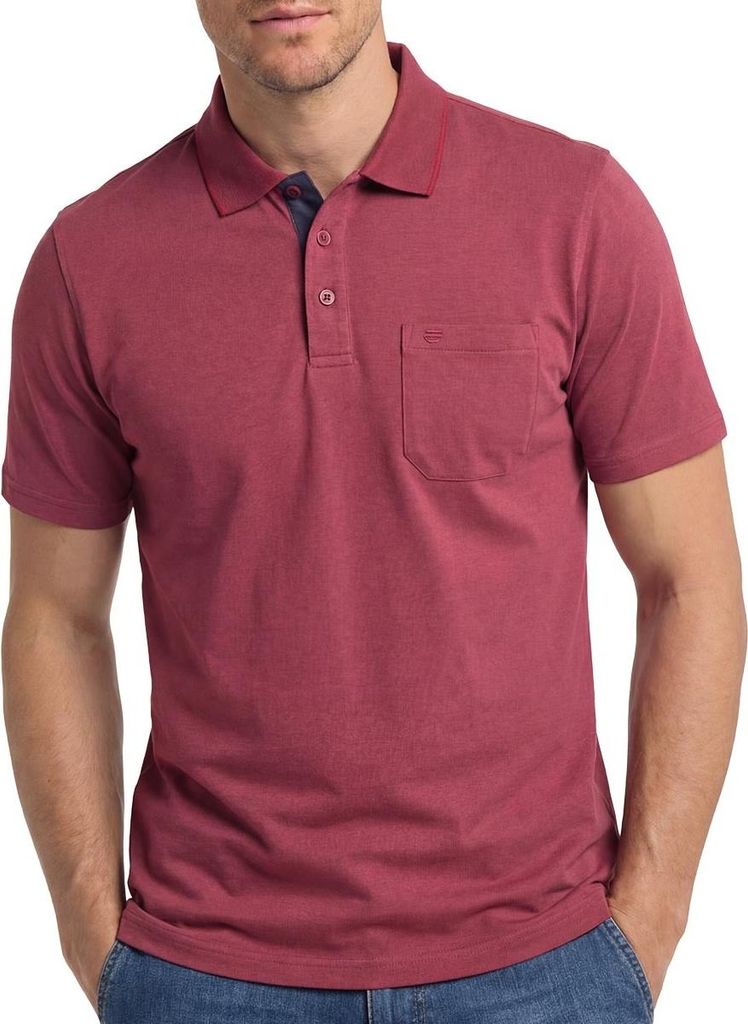 REDMOND Casual Herren Polo-Shirt Kurzarm Regular-Fit Jersey Pink M