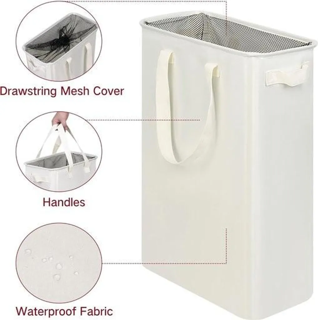 Panier à linge pour petits espaces pliable 48L idéal sous un évier - 2