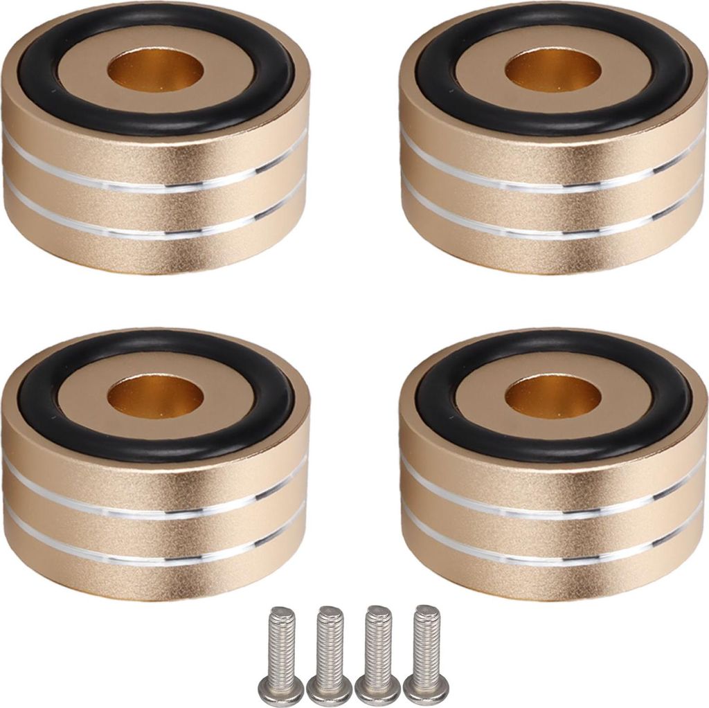 4 Stück SP4010 Lautsprecher-Isolations-Spike-Ständerfuß 40 x 20 mm/1,57 x 0,78 Zoll Spikes für DAC-Verstärker-Recorder-MeterGold