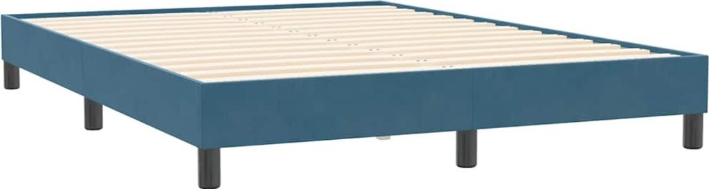 Bettgestell ohne Matratze Dunkelblau 160x210 cm Samt