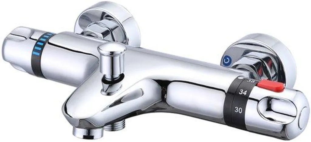 Mitigeur de douche thermostatique avec levier 15 cm et sécurité 38°C