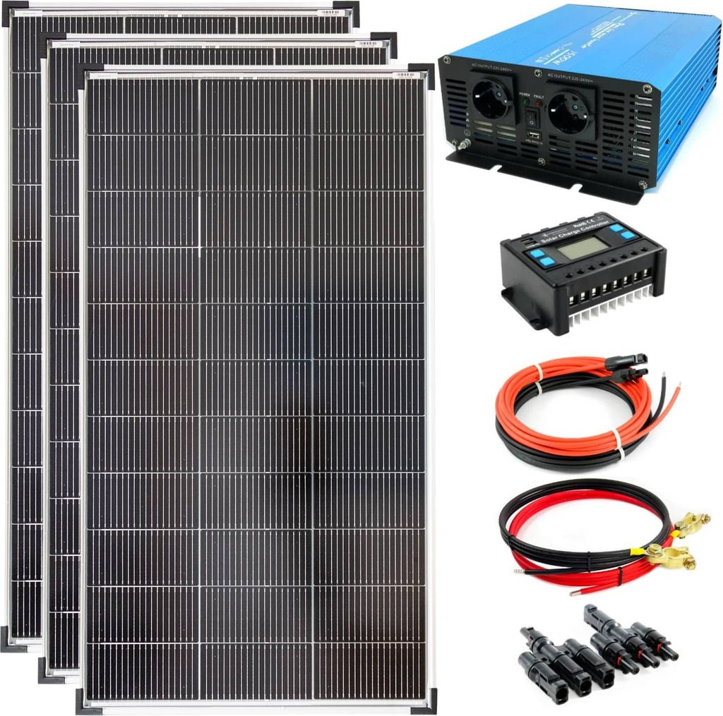 Komplettset 3x120 Watt Solarmodul 1070x585 1500 Watt TS1500 Produktbild 