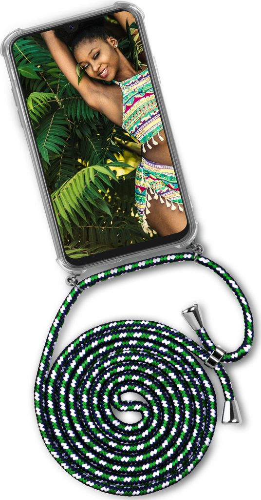 TWIST-Case + TWIST-Cord für Samsung Galaxy A20e, Farbe:Mama Africa (Silber)